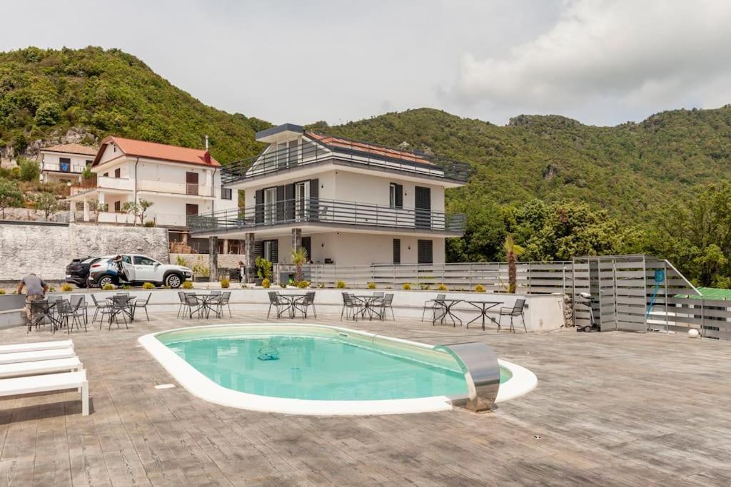 Tenuta Croce Appartamento Karol-Piscina-Vista Mare Salerno Buitenkant foto